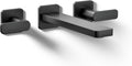 KOHLER T27120-4-BL Parallel® Wall-mount bathroom sink faucet trim, Matte Black