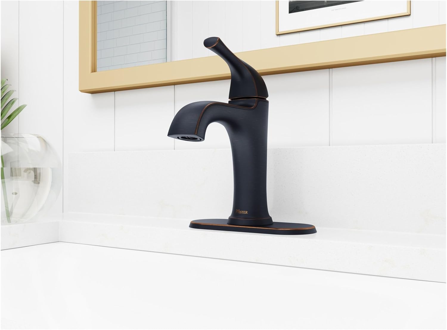Pfister LG42-MCA0 McAllen 1.2 GPM Single Hole Bathroom Faucet with Pfast Connect, Pforever Seal Valves, Spot Defense, and TiteSeal – Includes Push & Seal Drain Assembly - Matte Black