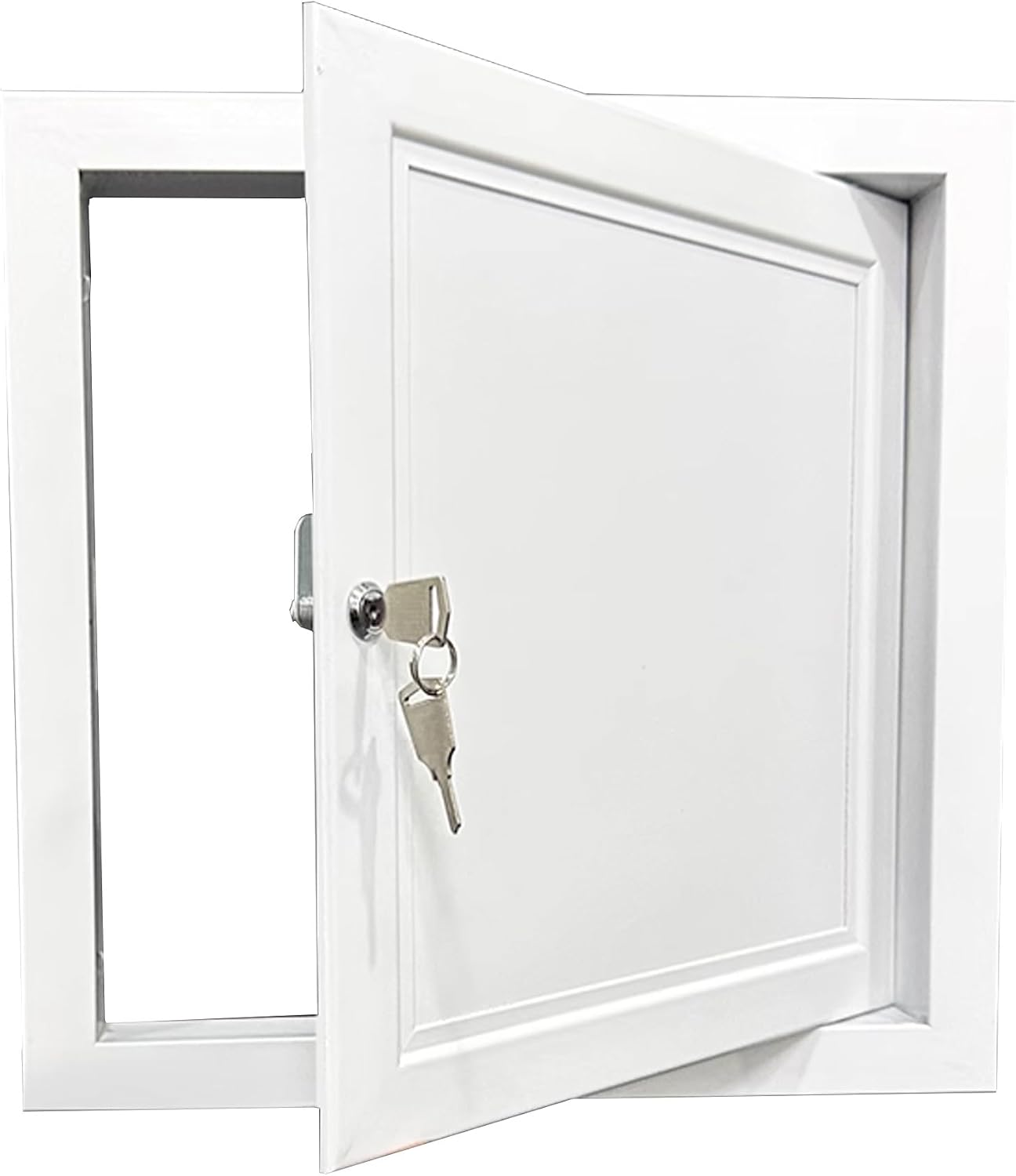 Lockable Aluminum Alloy Access Panel with Keys – 10x14in Custom Attic Door Cover for Drywall & Plumbing, Concealed Service Hole for Easy & Secure Access