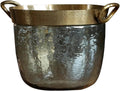 Ice Cube Trays Luxury Glass Ice Bucket with Gold Copper Edge Decoration Retro Style Handmade Metal Insulated Ice Bucket, Great for Home Bar, Chilling Beer, Champagne, Wine Bottle Ice Bucket For Party