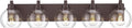 5-Light 32' Bathroom Vanity Light Over Mirror with Globe Glass | Oil Rubbed Bronze Bathroom Light Fixtures with Clear Glass Shade, Modern Sconces Wall Lighting, VL195-ORB-5