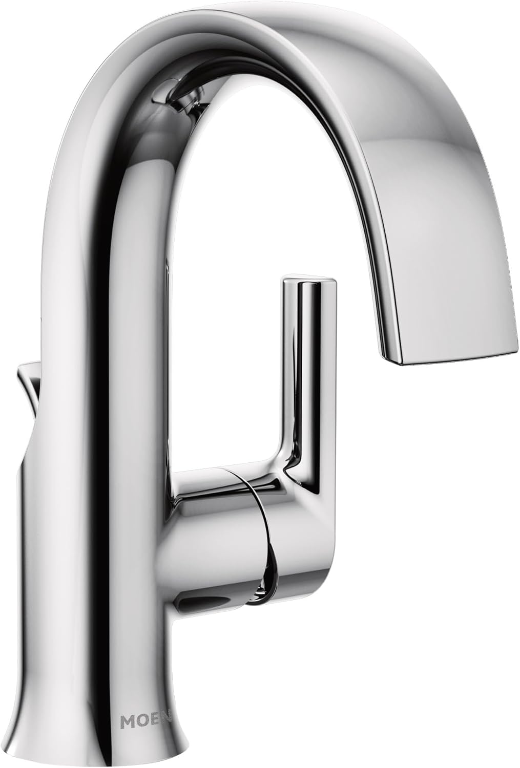 Moen Doux Chrome Collection One-Handle High Arc Laminar Stream Bathroom Faucet, Modern Bathroom Sink Faucet, S6910