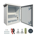 Outdoor Electrical Box NEMA Enclosure - 23.6x15.7x11.8 Weatherproof Network Exterior Box Ventilated hinged Outdoor Galvanized Electrical Ventilation Design(600 * 400 * 300mm)