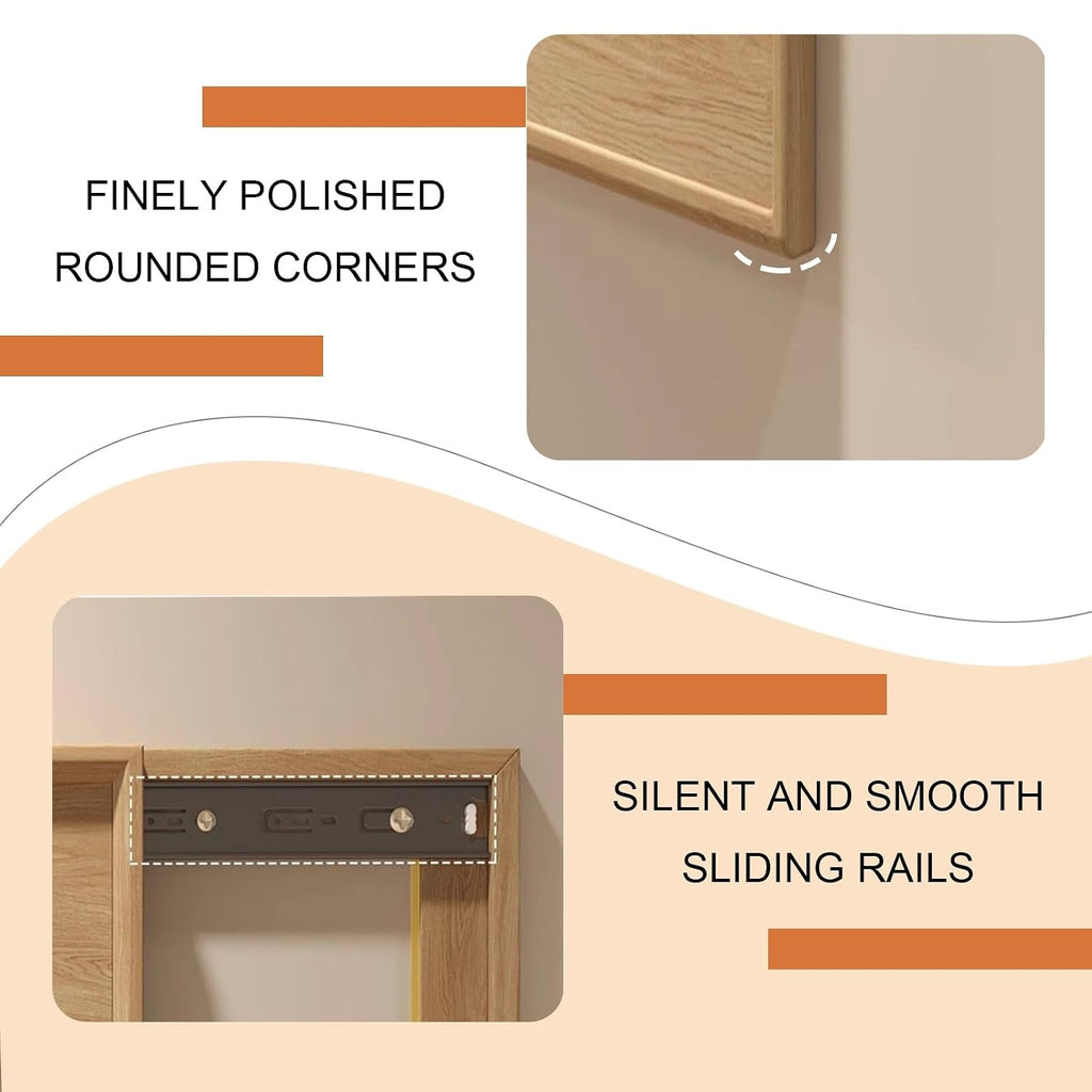 Wooden Electric Meter Box Cover with Push-Pull Design, Decorative Indoor Electrical Panel Cover, with Magnetic Column for Home, Office, Apartment(Brown 2,40 * 30cm/15.7 * 11.8in)