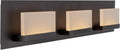 Kira Home Everett 24' Modern 3-Light Integrated LED Vanity Light, 30W 3000K Warm White Light, Minimalist Bathroom Wall Sconce with Frosted Acrylic Blocks, Oil Rubbed Bronze Finish