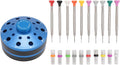 10pcs Watchmaker Screwdriver Set with 20 Extra Replace Heads, Precision Screwdriver Kit for Jewelers, Different Sizes Flat and Cross Heads for Watch Repair, Eyeglasses, Jewelry Mak (Blue)