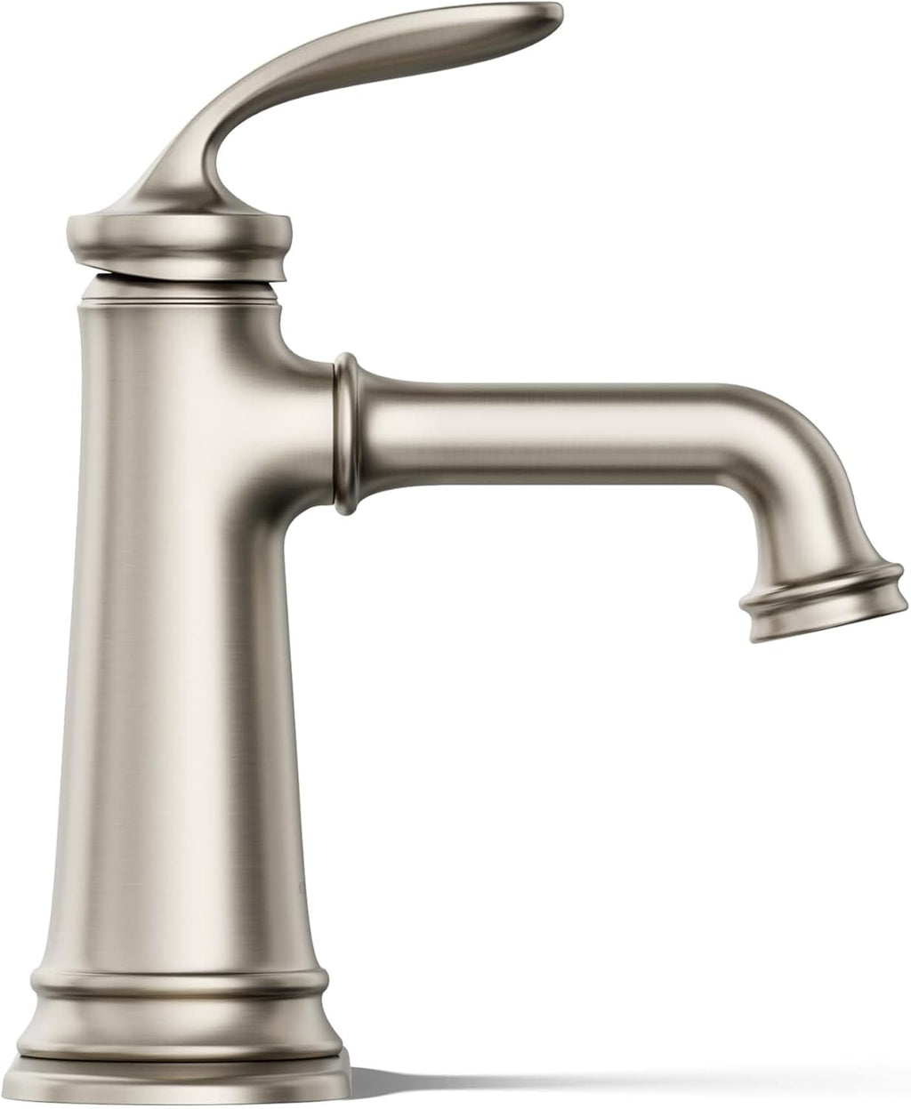 KOHLER 27379-4K-BN Bellera Single Handle Bathroom Faucet with Pop-Up Drain Assembly, One Hole Bathroom Sink Faucet, 1.0 gpm, Vibrant Brushed Nickel