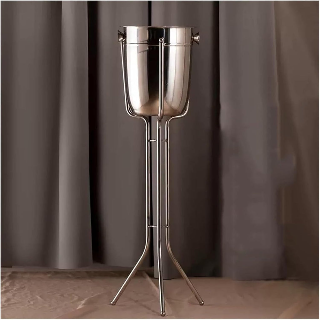 Ice Bucket with Stand， Wine Chiller Ice Buckets for Parties Festival Bar Outdoor or Indoor Use