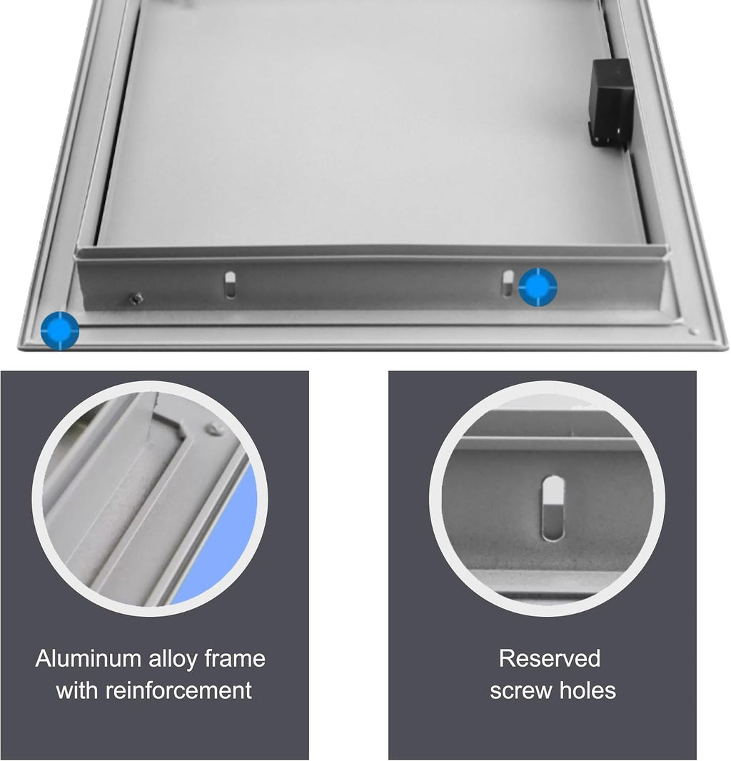 Customizable Black Metal Ceiling Access Panel - 12x16in for Plumbing, Attic, Laundry Chute & Electrical Maintenance - Durable Drywall Door for Bathroom & Wall Use