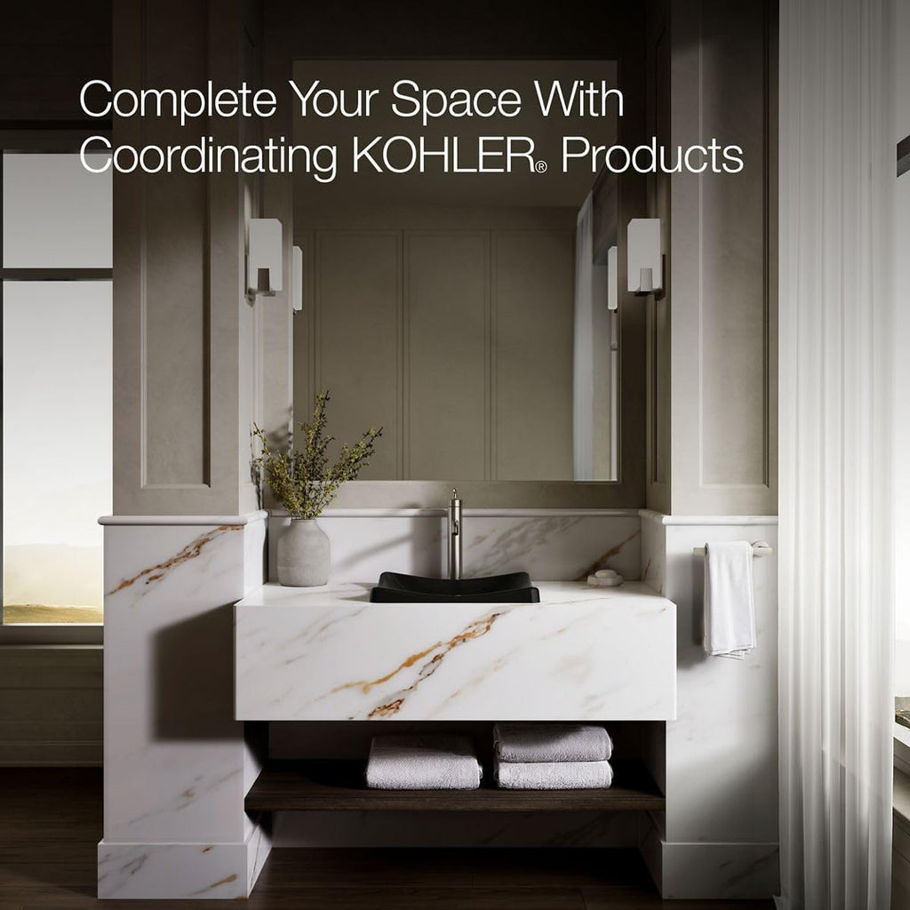 Kohler K-2833-7 DemiLav Above-Counter Single Bowl Bathroom Sink Black Black