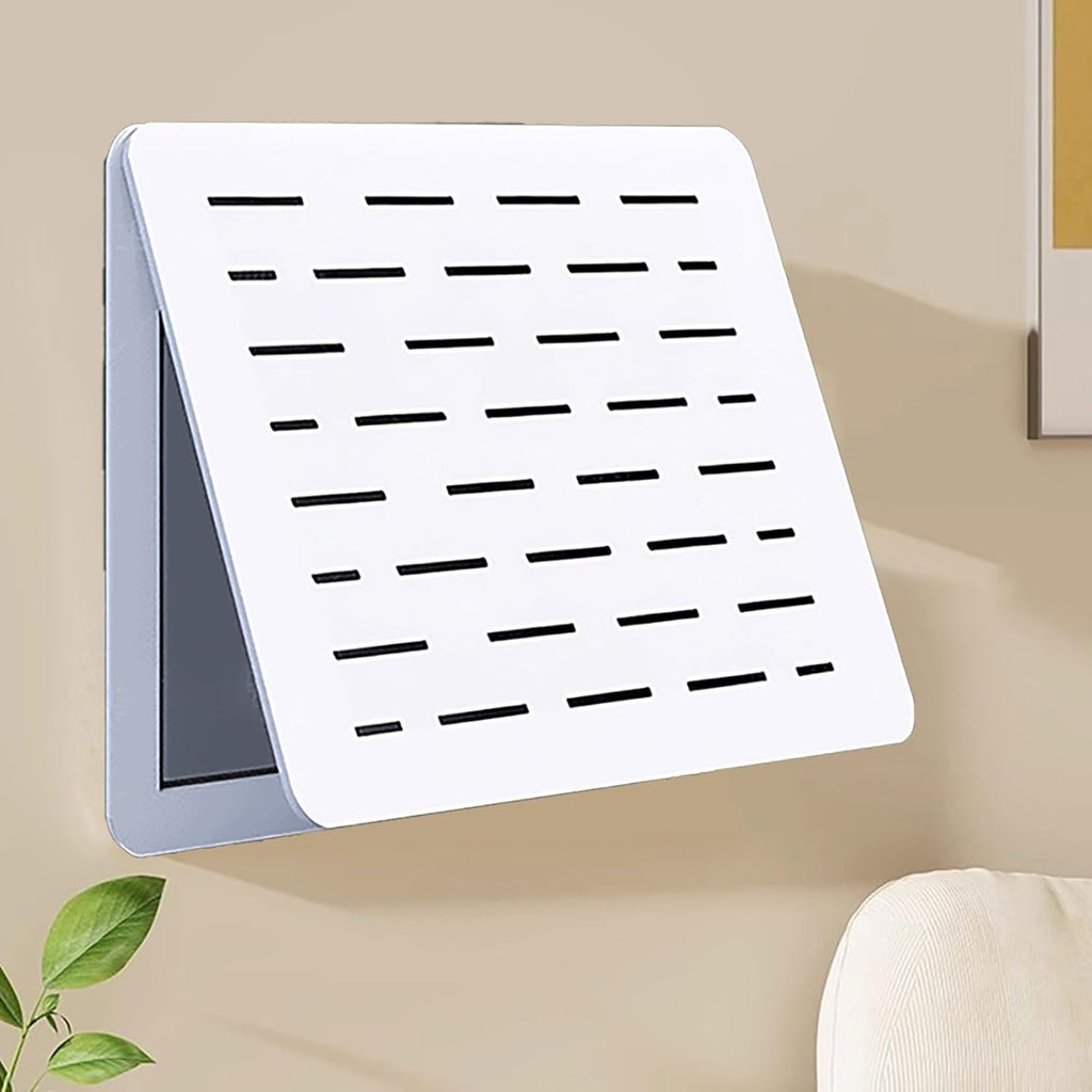 Electrical Panel Cover Ventilated fuse box cover white, Airflow Vent electrical panel cover, Wall Hanging breaker box cover for Office, Restaurant, Farmhouse decor(Style2,WXH-60 x 45CM-23.6x17.7')