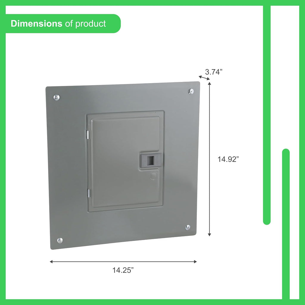 Square D - HOM816M100PC Homeline 100 Amp 8-Space 16-Circuit Indoor Main Breaker Load Center with Cover (Plug-on Neutral Ready),