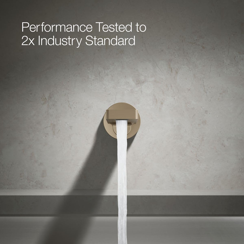 Kohler 73120-BV Composed Wall-Mount Non-Diverter Bath Spout, Vibrant Brushed Bronze