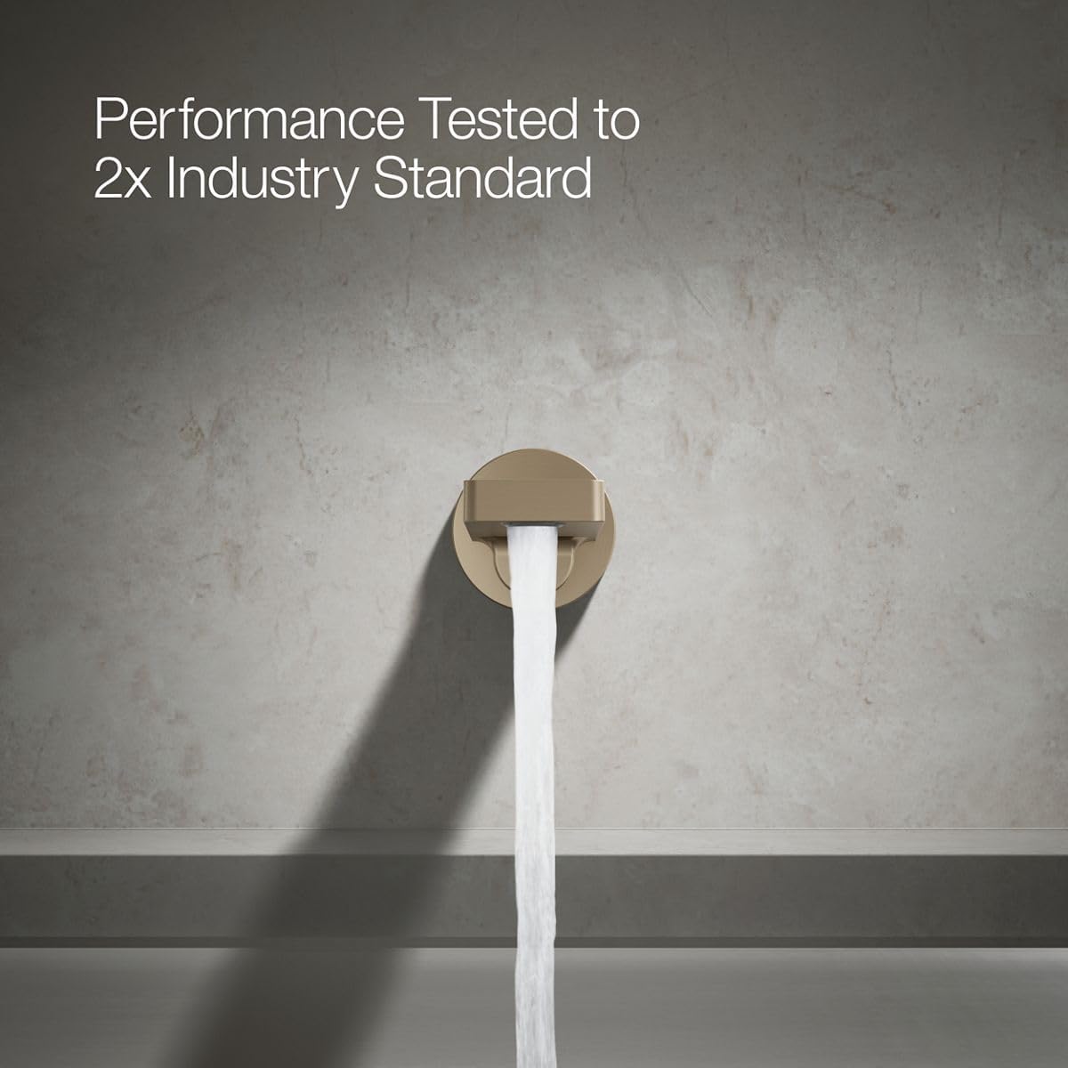 Kohler 73120-BV Composed Wall-Mount Non-Diverter Bath Spout, Vibrant Brushed Bronze