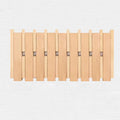 Fuse Box Cover Cabinet Hide Breaker Box/Distribution Cover, Wood Piano Key Electrical Panel Cover, Home Breaker Box Cover with Hook, for Hanging Clothes/Hats/Bags, Natural, 8 Hooks