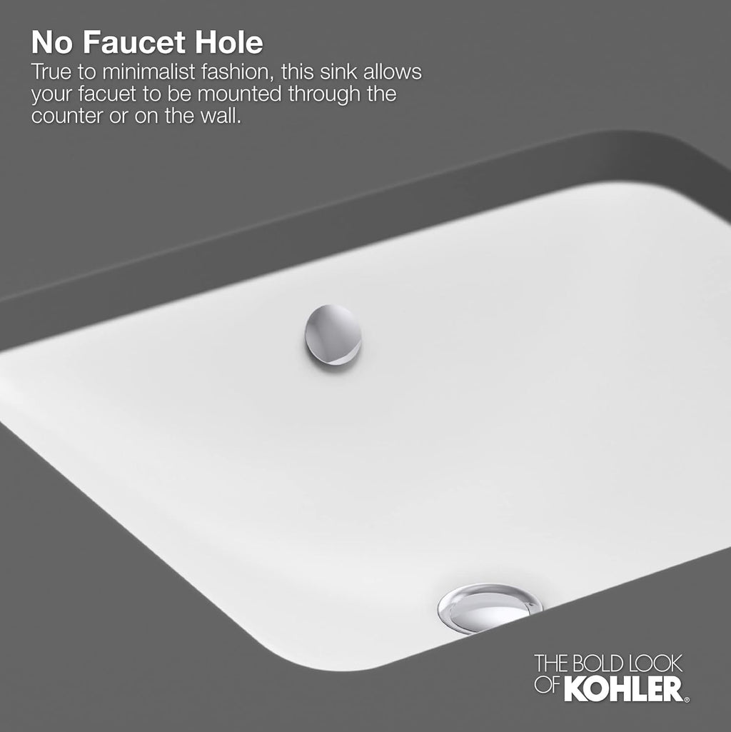 Kohler K-2883-95 1-Bowl Round Undermount Bath Sink Ice Grey