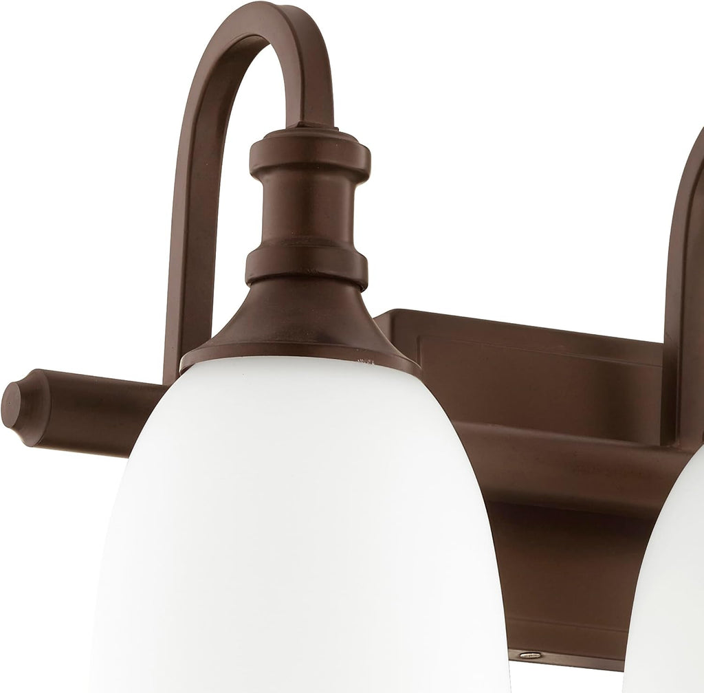Quorum 5011-3-86 Transitional Three Light Vanity from Richmond Collection in Bronze/Dark Finish,