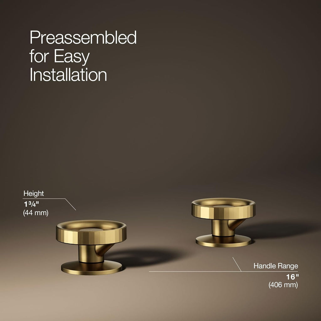 Kohler 77974-9-2MB Components Plumbing Fixtures, Vibrant Brushed Moderne Brass