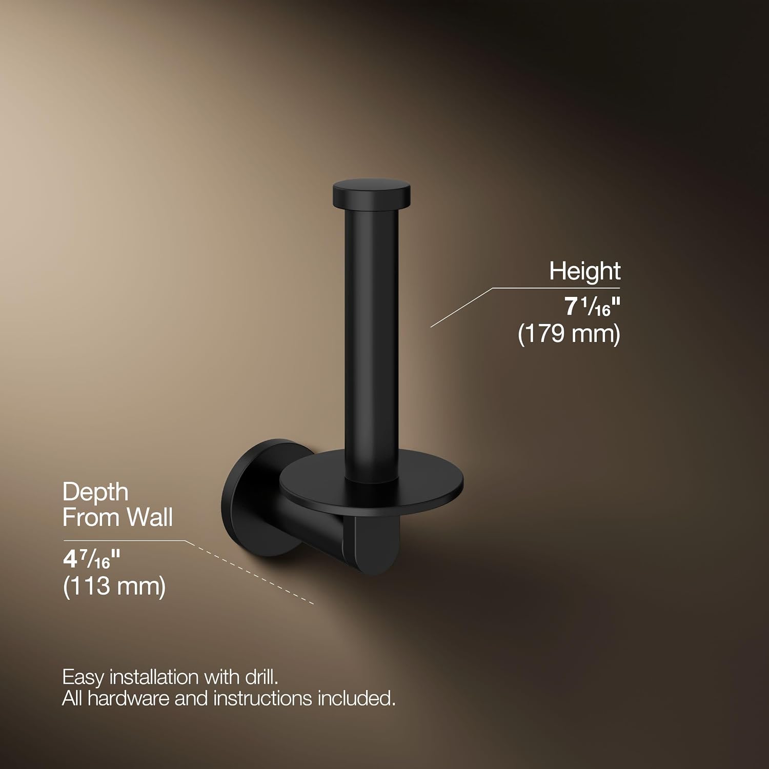 Kohler 73148-BL Composed Vertical toilet paper holder