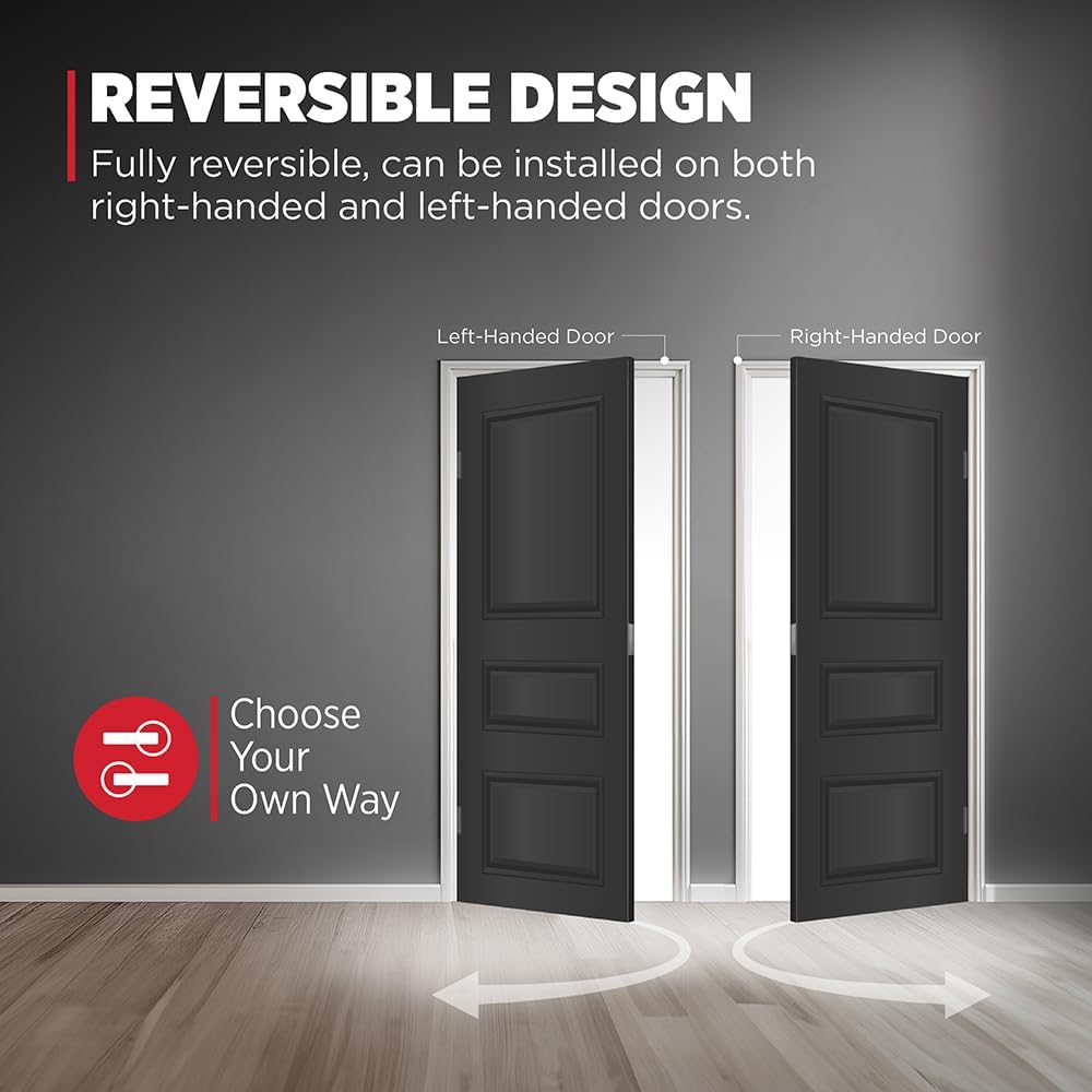 Kwikset Halifax Entry Door Handle with Lock and Key, Secure Keyed Reversible Lever Exterior, For Front Entrance and Bedrooms, Satin Nickel, 10 Pack, Pick Resistant SmartKey Rekey Security and Microban
