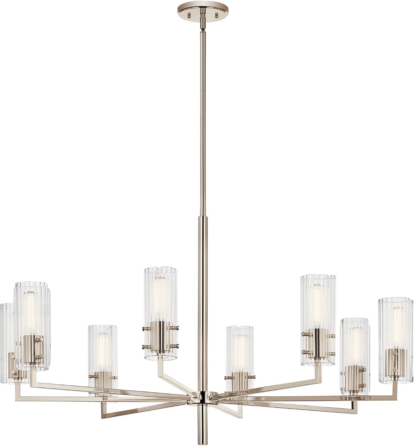 Velestino 40.25' 8 Light Chandelier in Polished Nickel, for Foyer, Dining Room, Living Room, Bedroom, (23.25' x 40.25') 52680PN