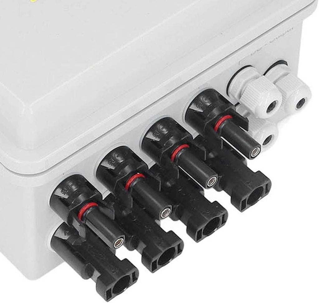 4 String Solar Combiner Box 10A Rated Current 63A Solar DC Circuit Breakers PV Combiner Box with Arrester Play 63A Disconnect and Br BoxPV