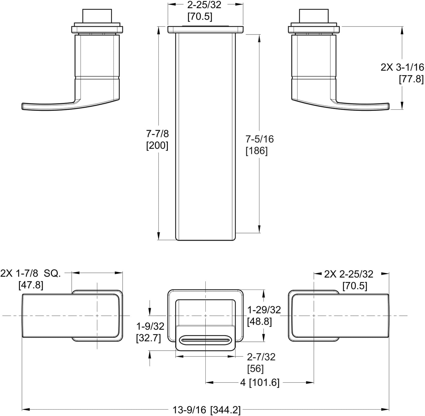Pfister LG49DF3K Kenzo 2-Handle 8' Wallmount Bathroom Faucet, Brushed Nickel