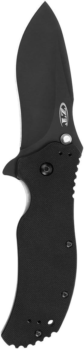 Zero Tolerance 0350 Folding Pocket Knife; 3.25' S30V Stainless Steel Blade with Tungsten DLC Finish; Textured G-10 Handle Scales, SpeedSafe Assisted Opening, Liner Lock, Quad-Mount Clip; 6.2 OZ.