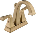 Delta Faucet Dryden Gold Bathroom Faucet, Centerset Bathroom Faucet, Diamond Seal Technology, Metal Drain Assembly, Champagne Bronze 2551-CZMPU-DST