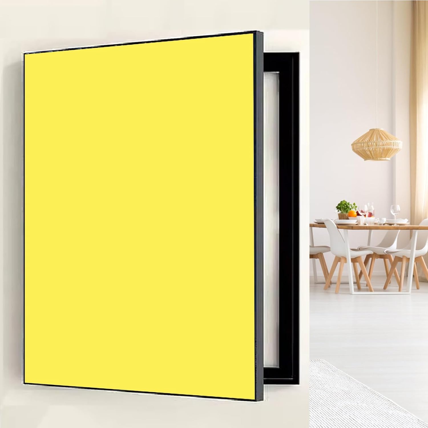 Electrical Panel Cover Solid Color Breaker Box Cover Panel, Plastic Frame Electric Meter Box Protective Lid, Decorative Fuse Box Cover Traceless Nails Installation(Style16,WXL-60 x 80CM-23.6 x 31.5')