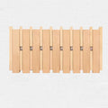 Electrical Panel Cover Hide Breaker Box/Distribution Cover, Wood Piano Key Electrical Panel Cover, Home Breaker Box Cover with Hook, for Hanging Clothes/Hats/Bags(Natural,8 Hooks)