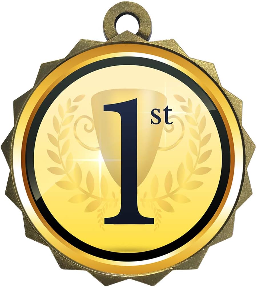 Express Medals 1 to 50 Packs 1st Place Gold Medal Trophy Award with Neck Ribbon D214-EG301