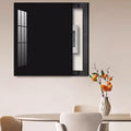 Solid Colored Electrical Panel Cover with Push-Pull Design, Vertical Hide Distribution Cover Wall Mounted, Decorative Consumer Unit Box Covers Hotel(Black,50x70cm(19 3/4x27 1/2'))