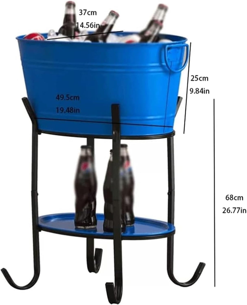 Ice Bucket with Stand， Drink Cooler with Stand and Tray for Parties and Bar