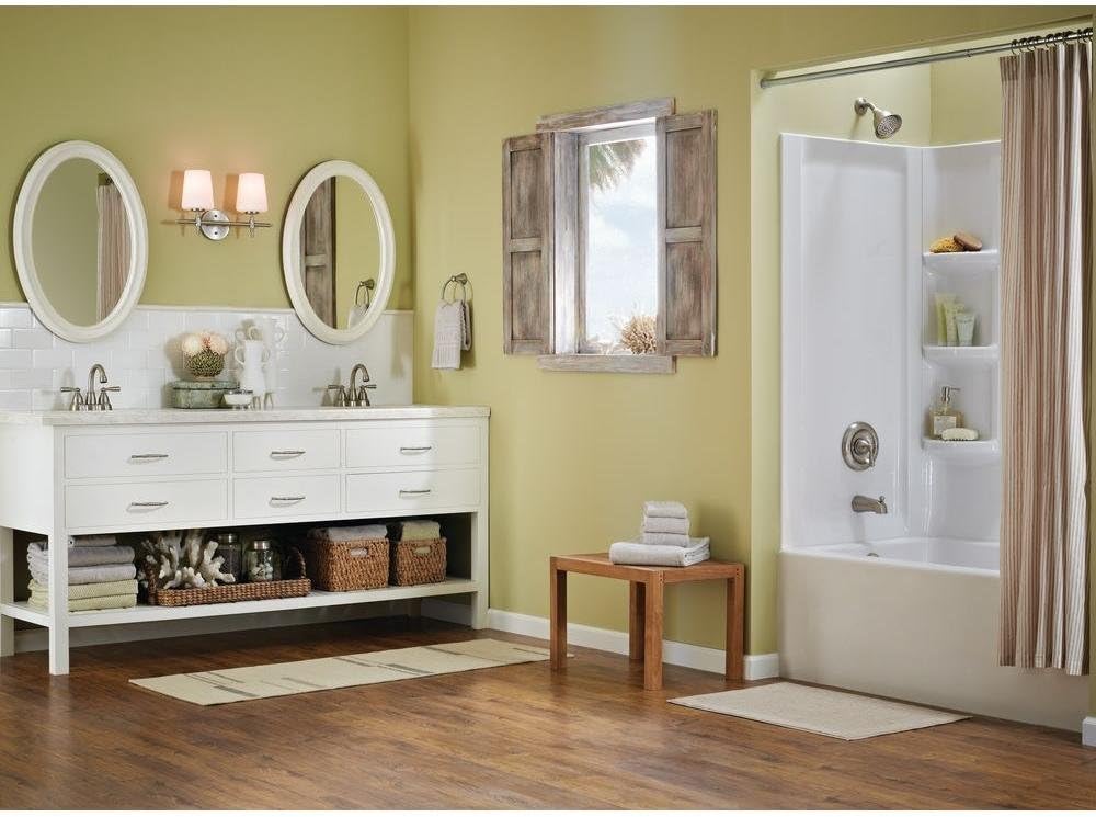 Moen Tub and Shower Faucet 1 Handle Banbury Brushed Finish Nickel Material
