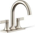 KOHLER K-28124-4N-BN Venza® Centerset Bathroom Faucet, 3-Hole, Bathroom Sink Faucet, 0.5 GPM, Vibrant Brushed Nickel