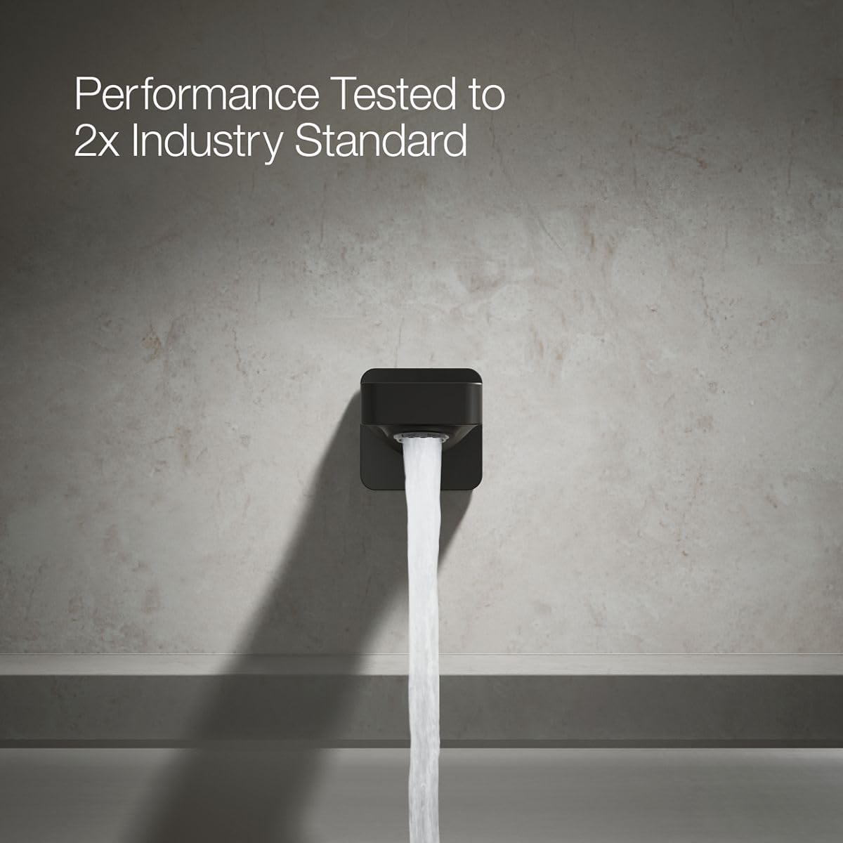 Kohler 23510-BL Parallel® Wall-Mount Bath spout, Matte Black