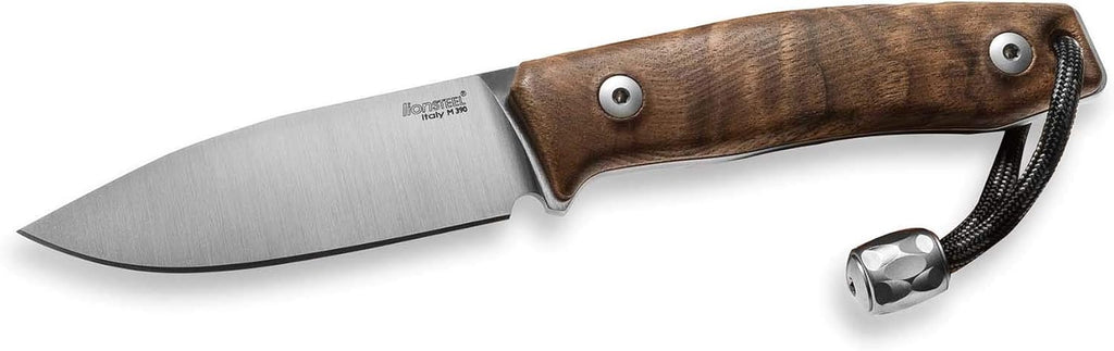 LionSTEEL M1 Bushcraft Fixed Blade Knife, M390 Sintered Steel Blade, Leather Sheath