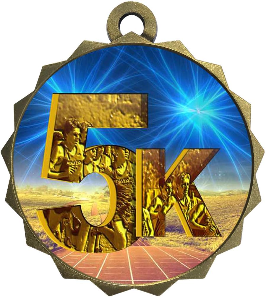 Express Medals 1 to 50 Packs 5K Gold Medal Trophy Award with Neck Ribbon D214-D06