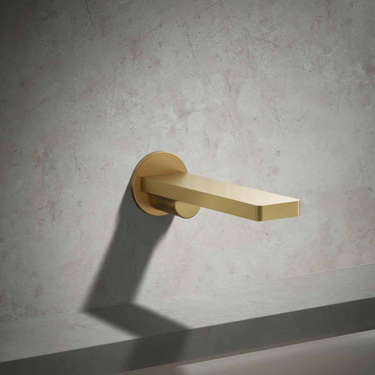Kohler 73120-2MB Composed Wall-Mount Non-Diverter Bath Spout, Vibrant Brushed Moderne Brass