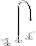 Kohler K-800T70-4ANL-CP Triton Bowe 0.5 Gpm Widespread Bathroom Sink Faucet with Laminar Flow Gooseneck Spout & Lever Handles Drain Not Included, Polished Chrome