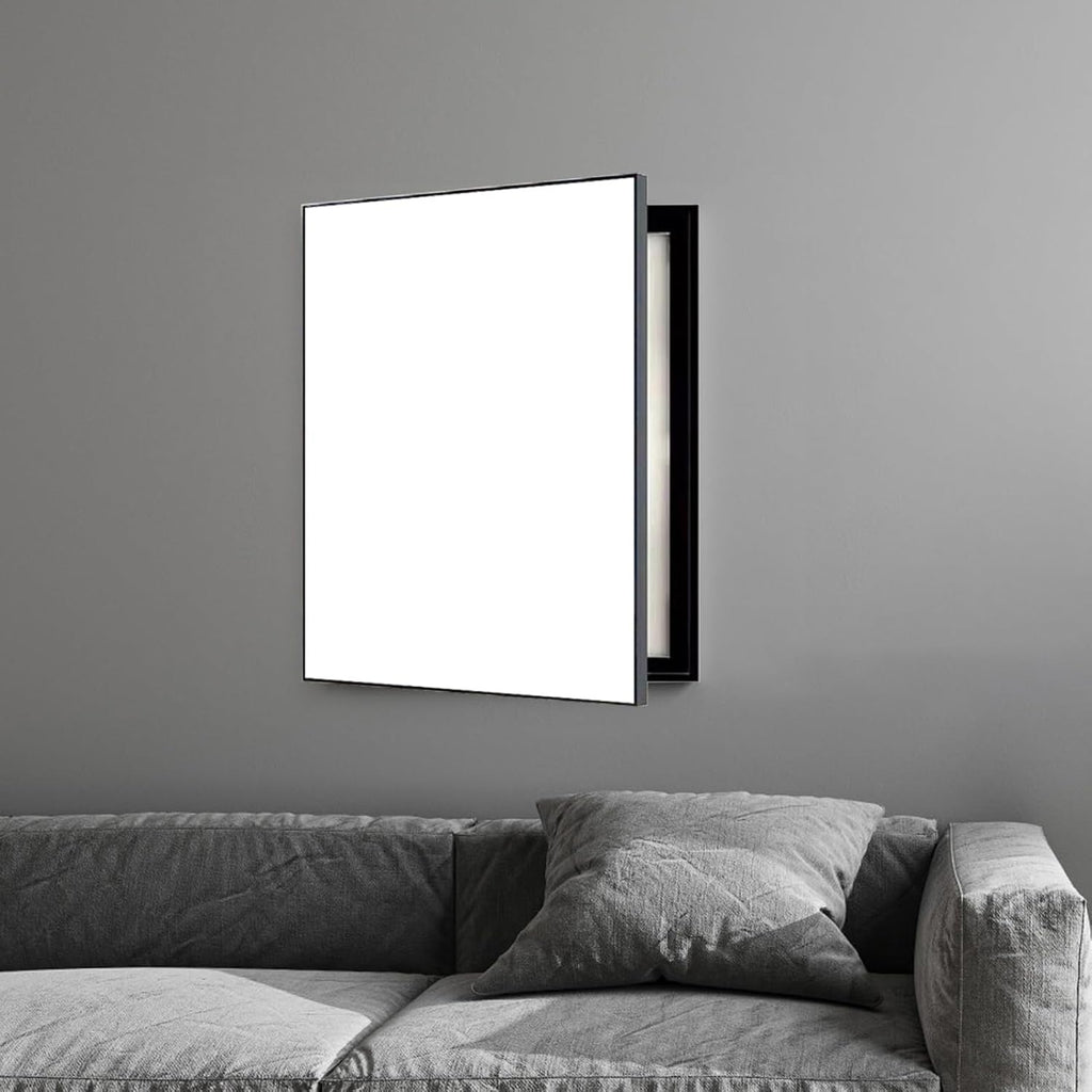 Electrical Panel Cover Wall Mounted Circuit Breaker Box Cover White, Decorative Fuse Box Covers with Traceless Nails, Hide Ugly Electric Panel Cover Room Decor(WXL-60 x 70CM-23.6 x 27.6)