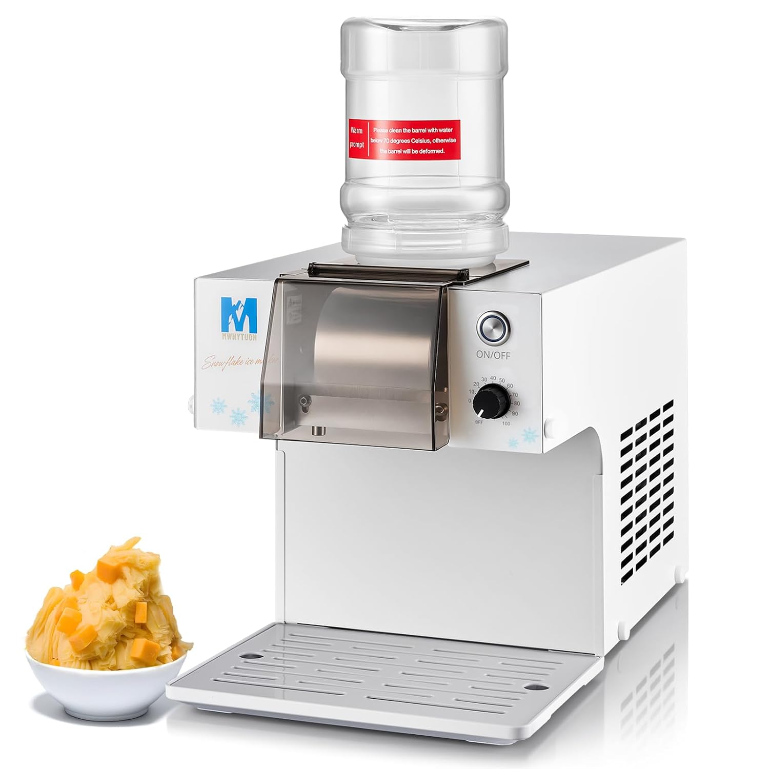 Snowflake Ice Machine,260W Shaved Ice Machine for Snowflake, Rapid Cooling, Food-Grade Stainless Steel Material, Snowflake Ice Maker for Kids/Homemade Ice Cream,Suitable for Party＆Homemade