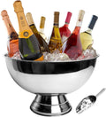 13.5L Stainless Steel Ice Bucket for Parties, Large Beverage Tub with Scoop, Insulated Drink Cooler for Weddings, Bars, and Outdoor Events