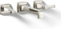 Kohler T26432-4-SN RIFF® Widespread wall-mount bathroom sink faucet trim, Vibrant Polished Nickel