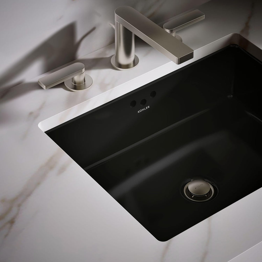 Kohler K-2330-7 Interior 1-Bowl Undermount Bath Sink Black Black