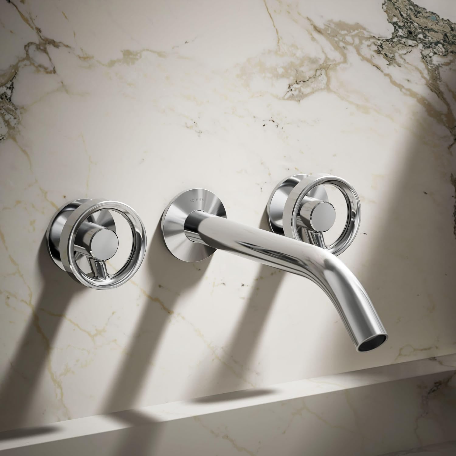KOHLER Components Wall-mount Bathroom Sink Faucet Trim With Industrial Handles