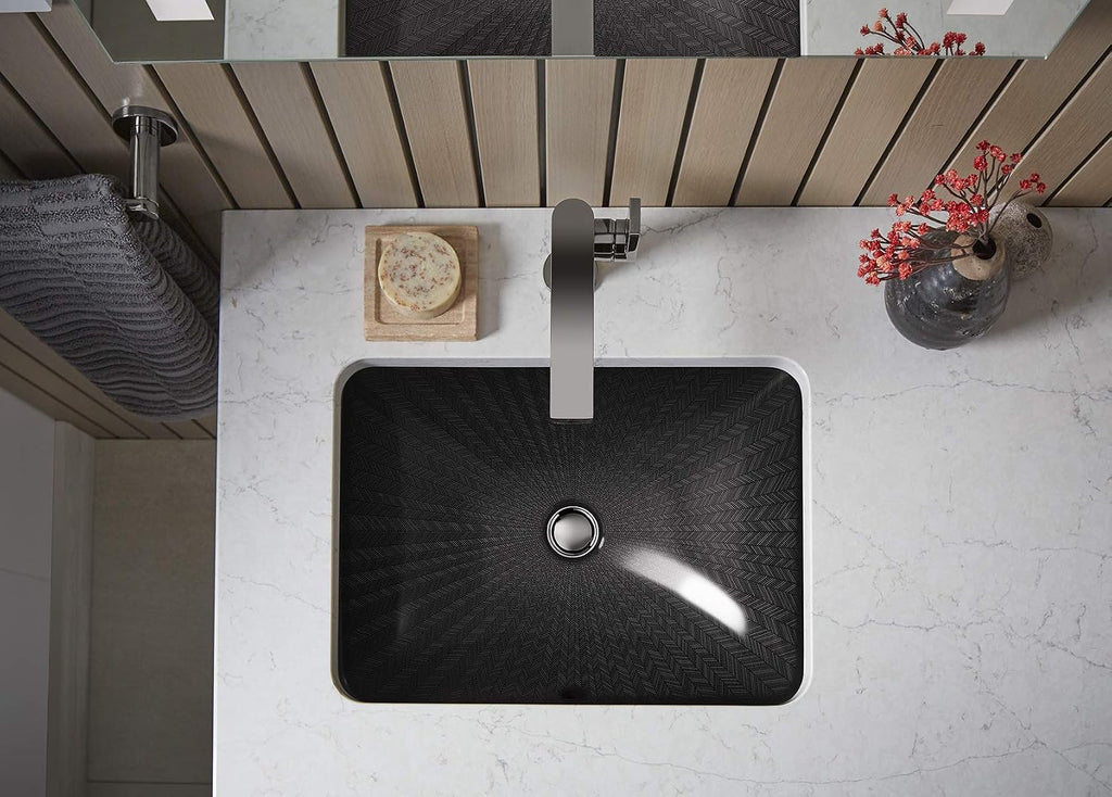 Kohler 29471-HD2-7 Sartorial™ Herringbone Caxton Rectangle Undermount bathroom sink