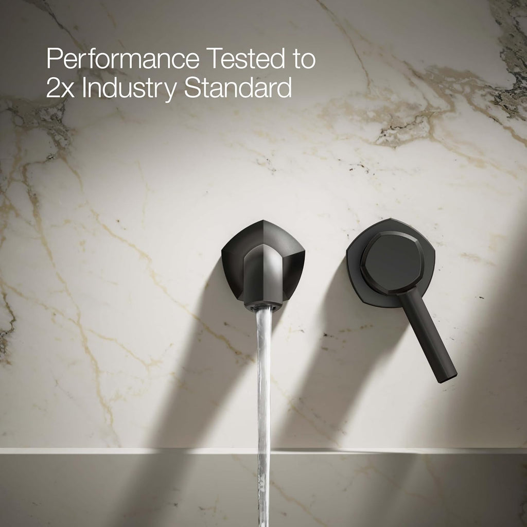 KOHLER K-27012-4-BL OCCASION™ Wall-Mount Bathroom Sink Faucet Handle, Premium Durable Metal, Corrosion Resistant, Matte Black