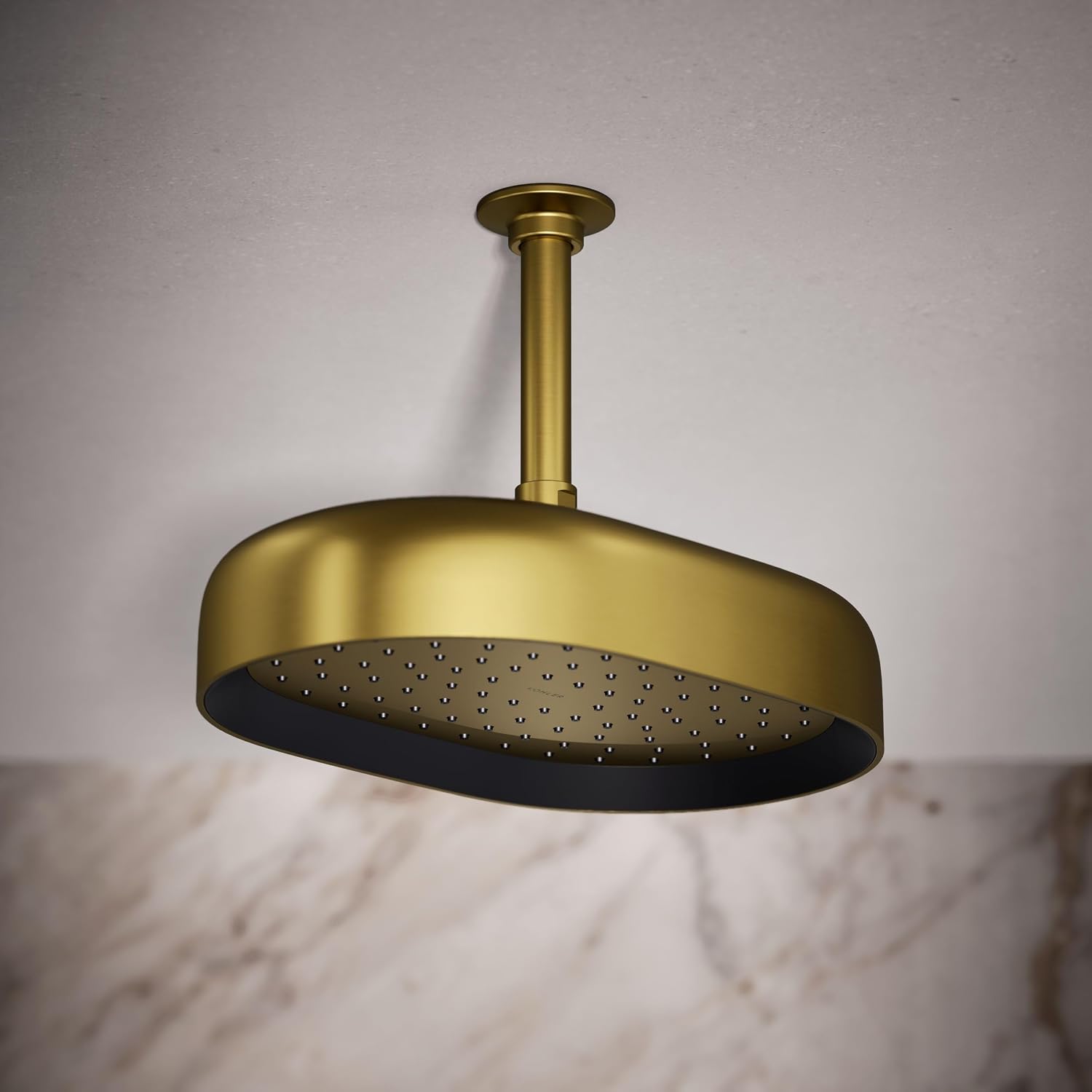 Kohler 26293-G-2MB Statement® Oblong 12' single-function rainhead, 1.75 gpm, Vibrant Brushed Moderne Brass